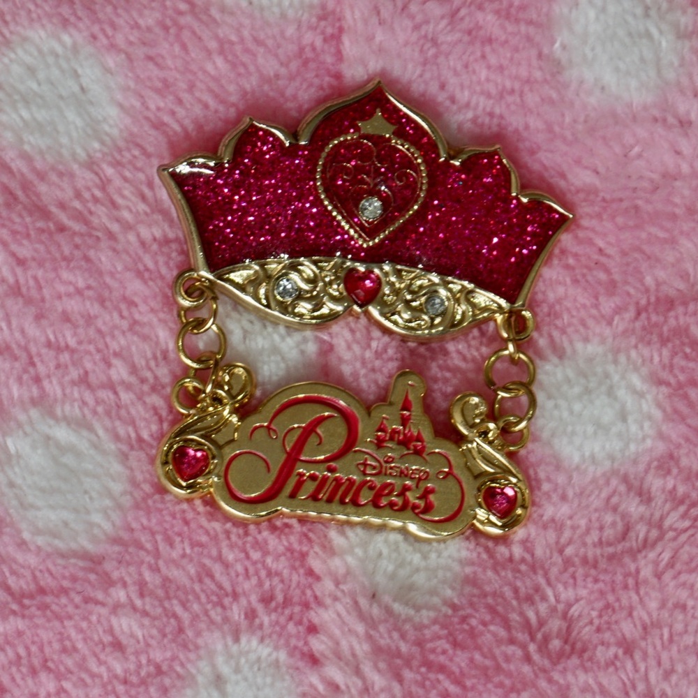 Disney Princess Pink Jeweled Crown with Dangle